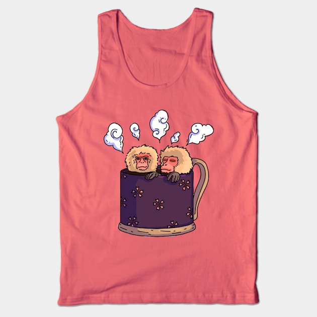 A Cup of Hot Coffee Tank Top by Ginkgo Whale